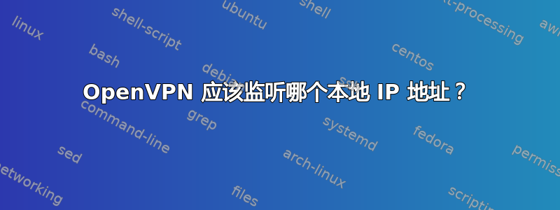 OpenVPN 应该监听哪个本地 IP 地址？