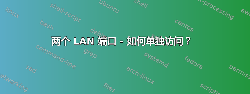 两个 LAN 端口 - 如何单独访问？ 