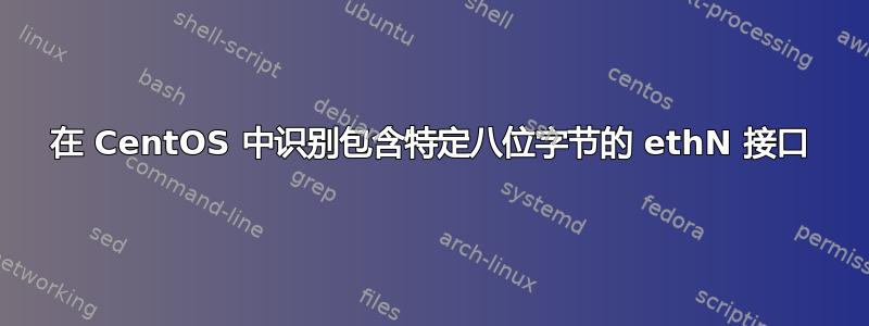 在 CentOS 中识别包含特定八位字节的 ethN 接口