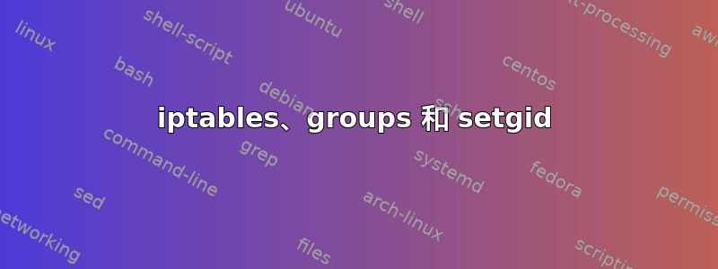 iptables、groups 和 setgid