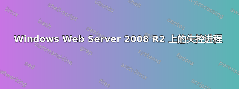 Windows Web Server 2008 R2 上的失控进程