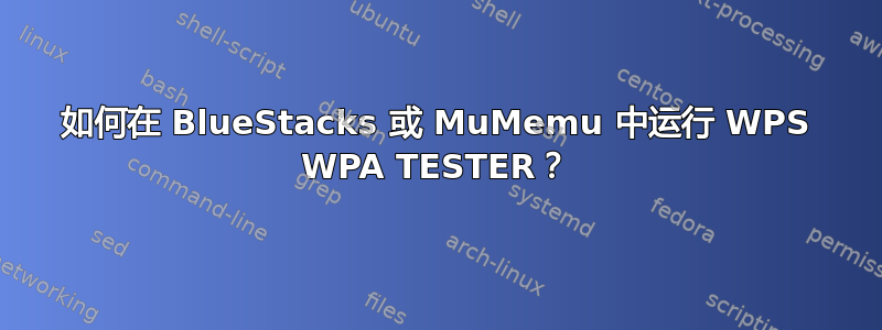 如何在 BlueStacks 或 MuMemu 中运行 WPS WPA TESTER？