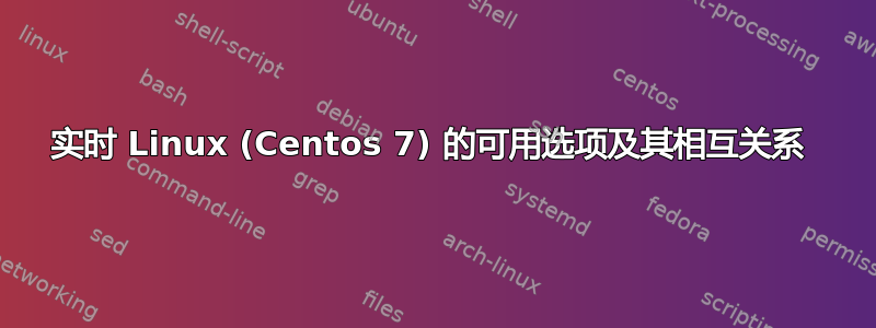 实时 Linux (Centos 7) 的可用选项及其相互关系 