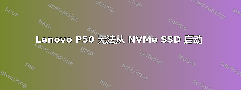 Lenovo P50 无法从 NVMe SSD 启动