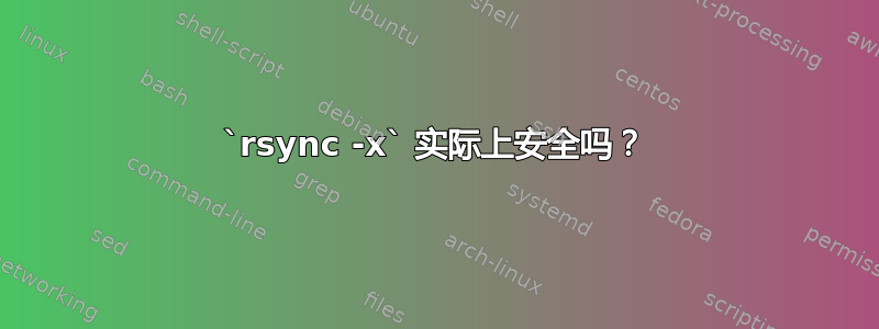 `rsync -x` 实际上安全吗？