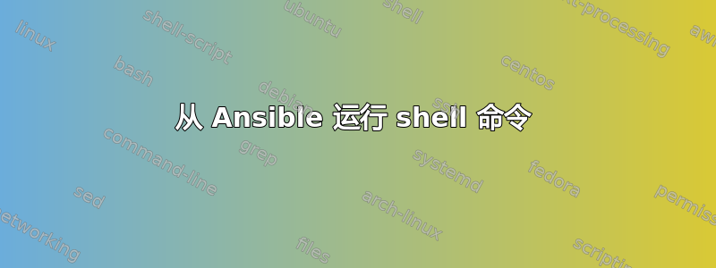 从 Ansible 运行 shell 命令