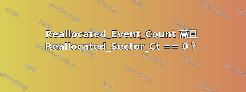 Reallocated_Event_Count 高且 Reallocated_Sector_Ct == 0？