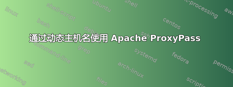 通过动态主机名使用 Apache ProxyPass