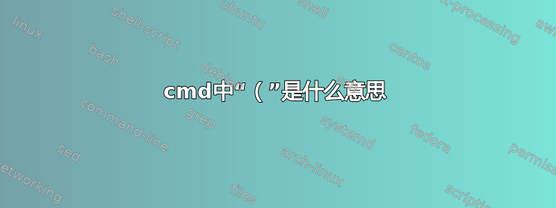 cmd中“（”是什么意思