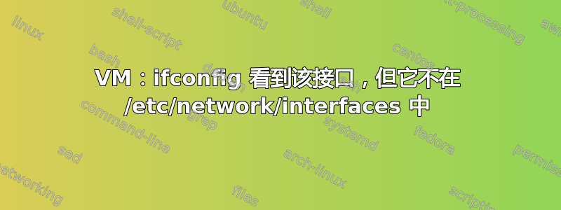 VM：ifconfig 看到该接口，但它不在 /etc/network/interfaces 中