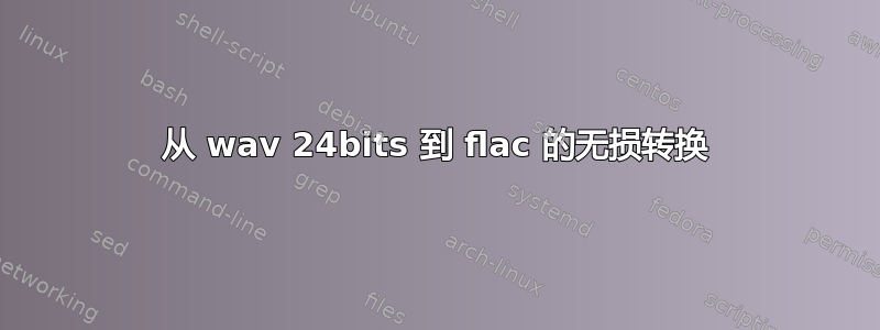 从 wav 24bits 到 flac 的无损转换