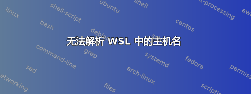 无法解析 WSL 中的主机名