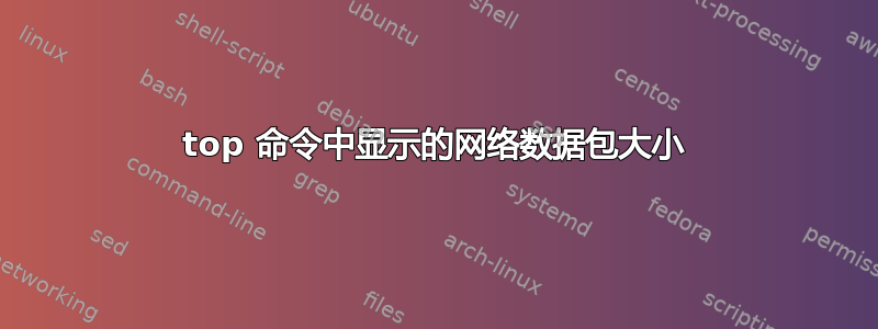 top 命令中显示的网络数据包大小