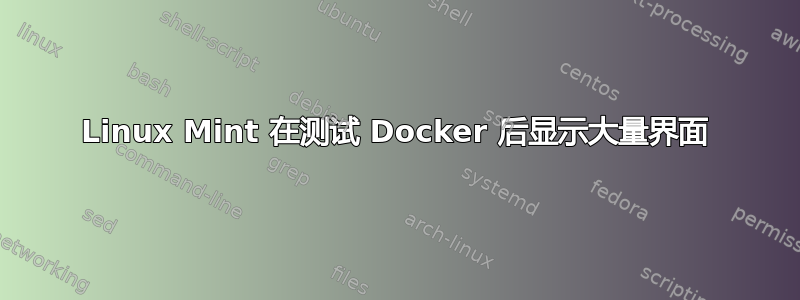 Linux Mint 在测试 Docker 后显示大量界面