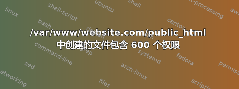 /var/www/website.com/public_html 中创建的文件包含 600 个权限