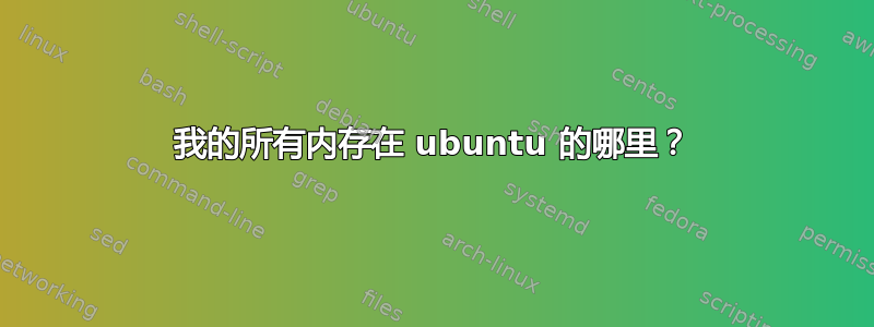 我的所有内存在 ubuntu 的哪里？