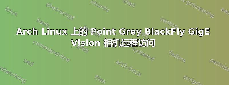 Arch Linux 上的 Point Grey BlackFly GigE Vision 相机远程访问