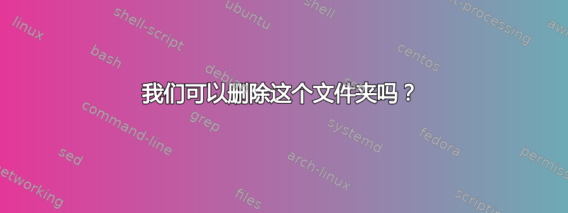 我们可以删除这个文件夹吗？