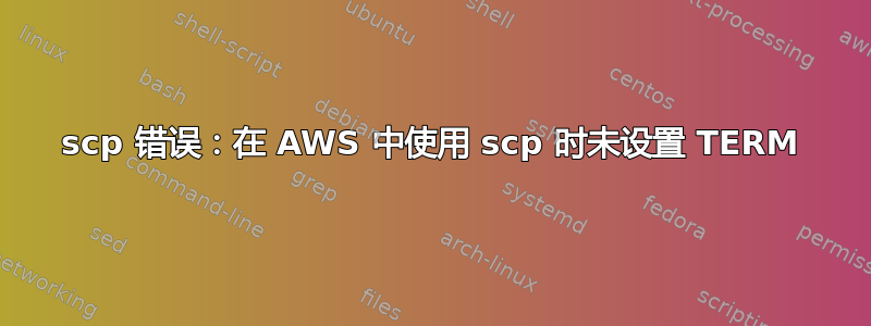 scp 错误：在 AWS 中使用 scp 时未设置 TERM