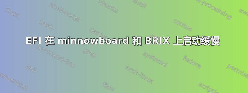 EFI 在 minnowboard 和 BRIX 上启动缓慢