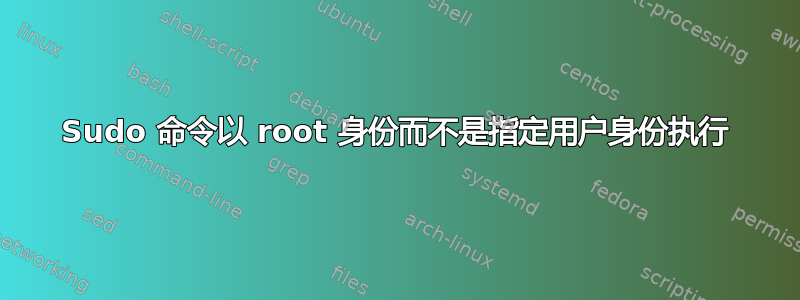 Sudo 命令以 root 身份而不是指定用户身份执行