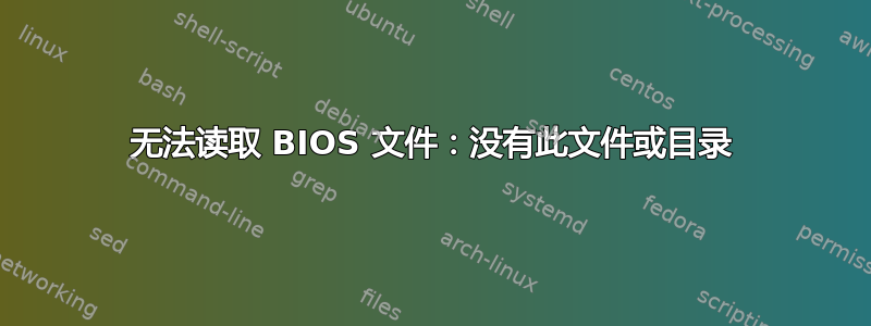 无法读取 BIOS 文件：没有此文件或目录