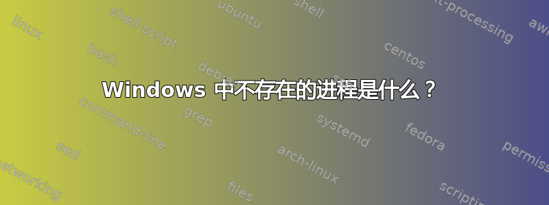 Windows 中不存在的进程是什么？