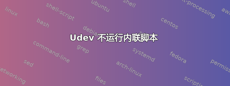 Udev 不运行内联脚本