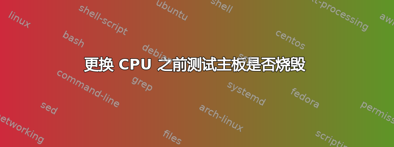 更换 CPU 之前测试主板是否烧毁