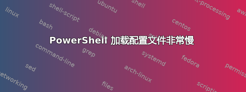 PowerShell 加载配置文件非常慢