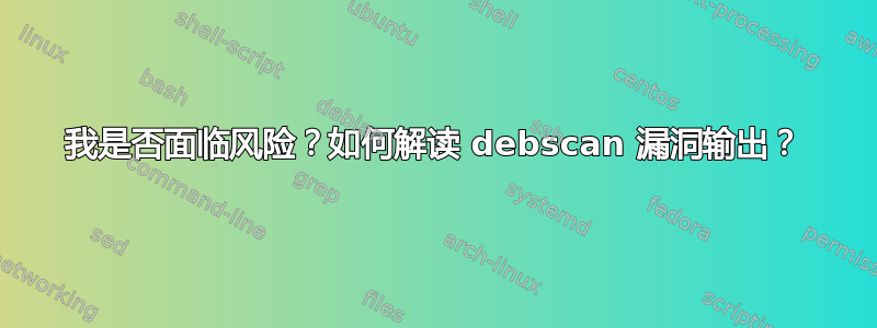 我是否面临风险？如何解读 debscan 漏洞输出？