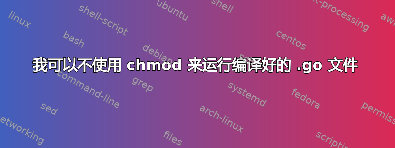 我可以不使用 chmod 来运行编译好的 .go 文件