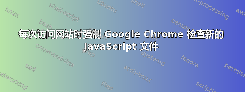 每次访问网站时强制 Google Chrome 检查新的 JavaScript 文件