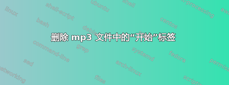 删除 mp3 文件中的“开始”标签