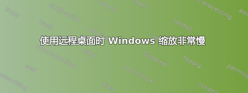 使用远程桌面时 Windows 缩放非常慢