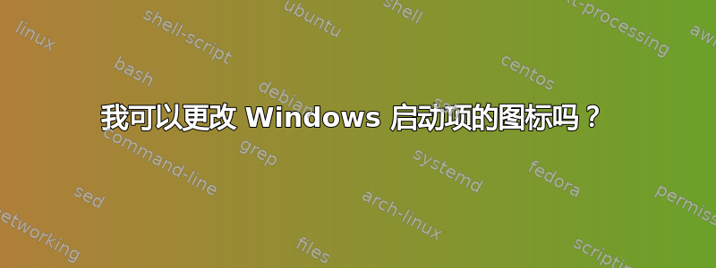 我可以更改 Windows 启动项的图标吗？