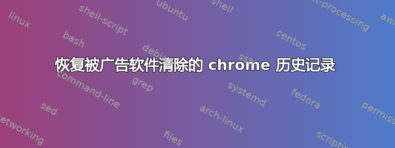 恢复被广告软件清除的 chrome 历史记录