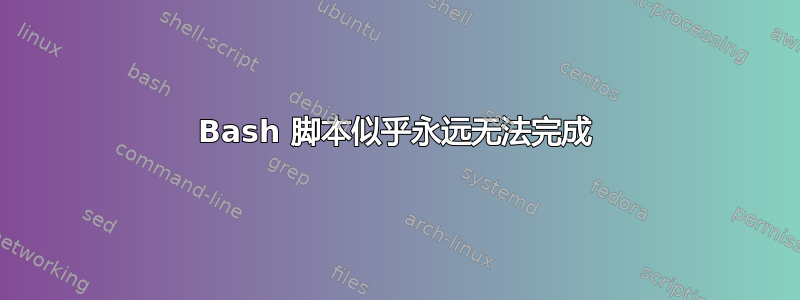 Bash 脚本似乎永远无法完成