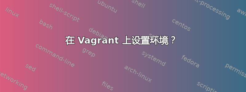 在 Vagrant 上设置环境？