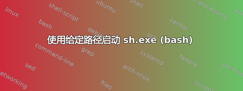 使用给定路径启动 sh.exe (bash)