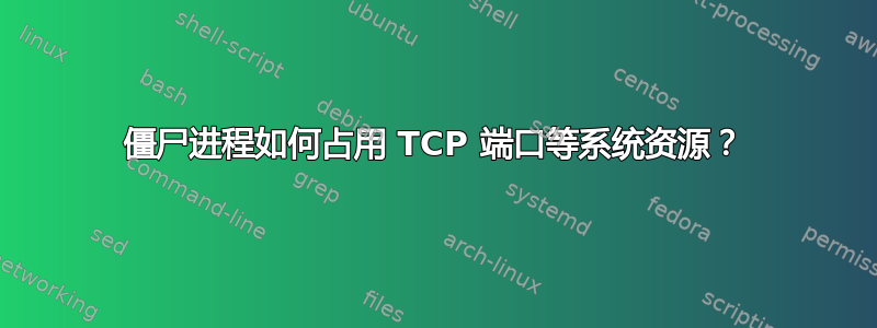 僵尸进程如何占用 TCP 端口等系统资源？