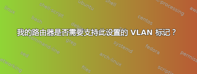 我的路由器是否需要支持此设置的 VLAN 标记？