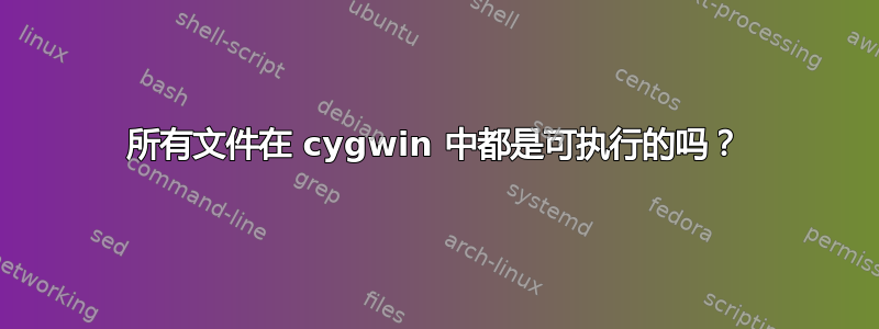 所有文件在 cygwin 中都是可执行的吗？