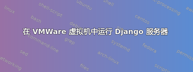 在 VMWare 虚拟机中运行 Django 服务器