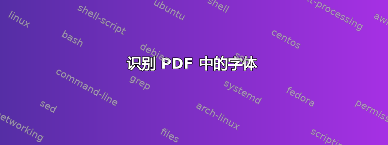 识别 PDF 中的字体