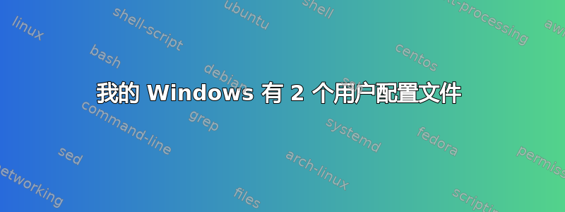 我的 Windows 有 2 个用户配置文件