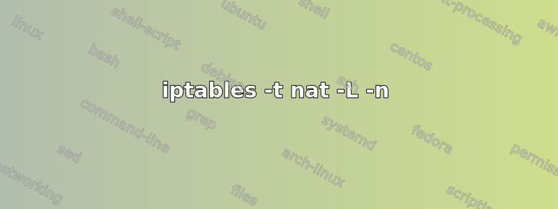 iptables -t nat -L -n