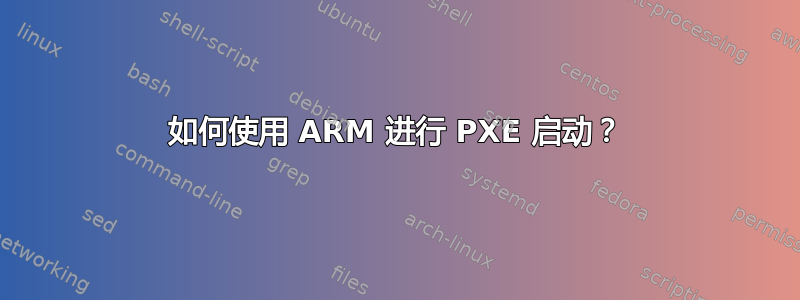 如何使用 ARM 进行 PXE 启动？