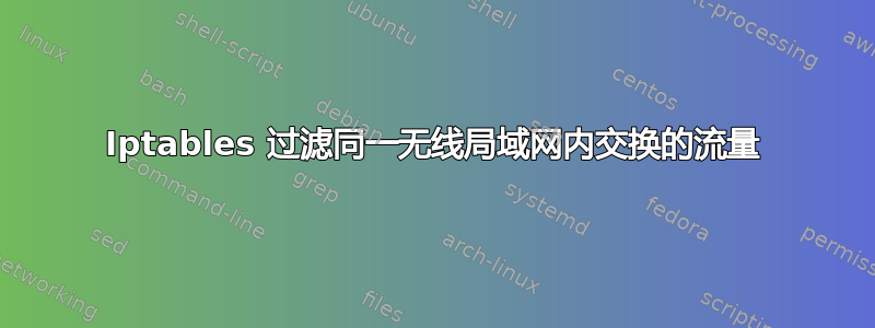 Iptables 过滤同一无线局域网内交换的流量