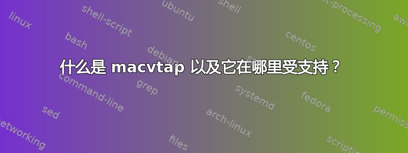 什么是 macvtap 以及它在哪里受支持？